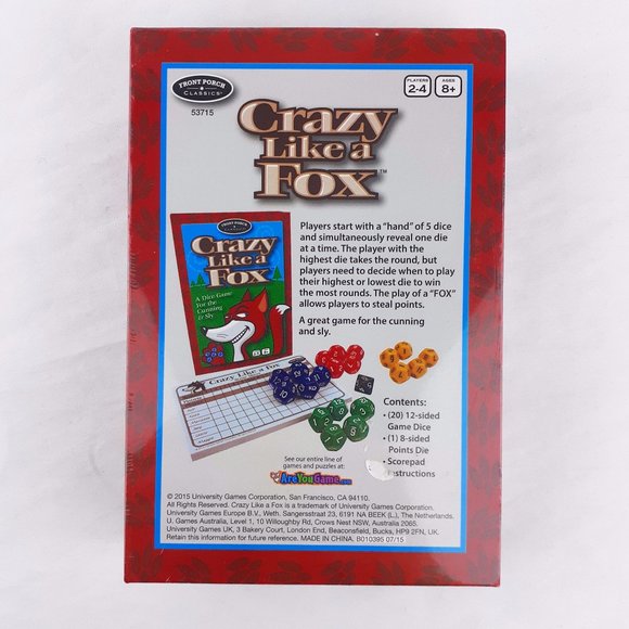Crazy Like a Fox A Dice Game - Picture 3 of 3